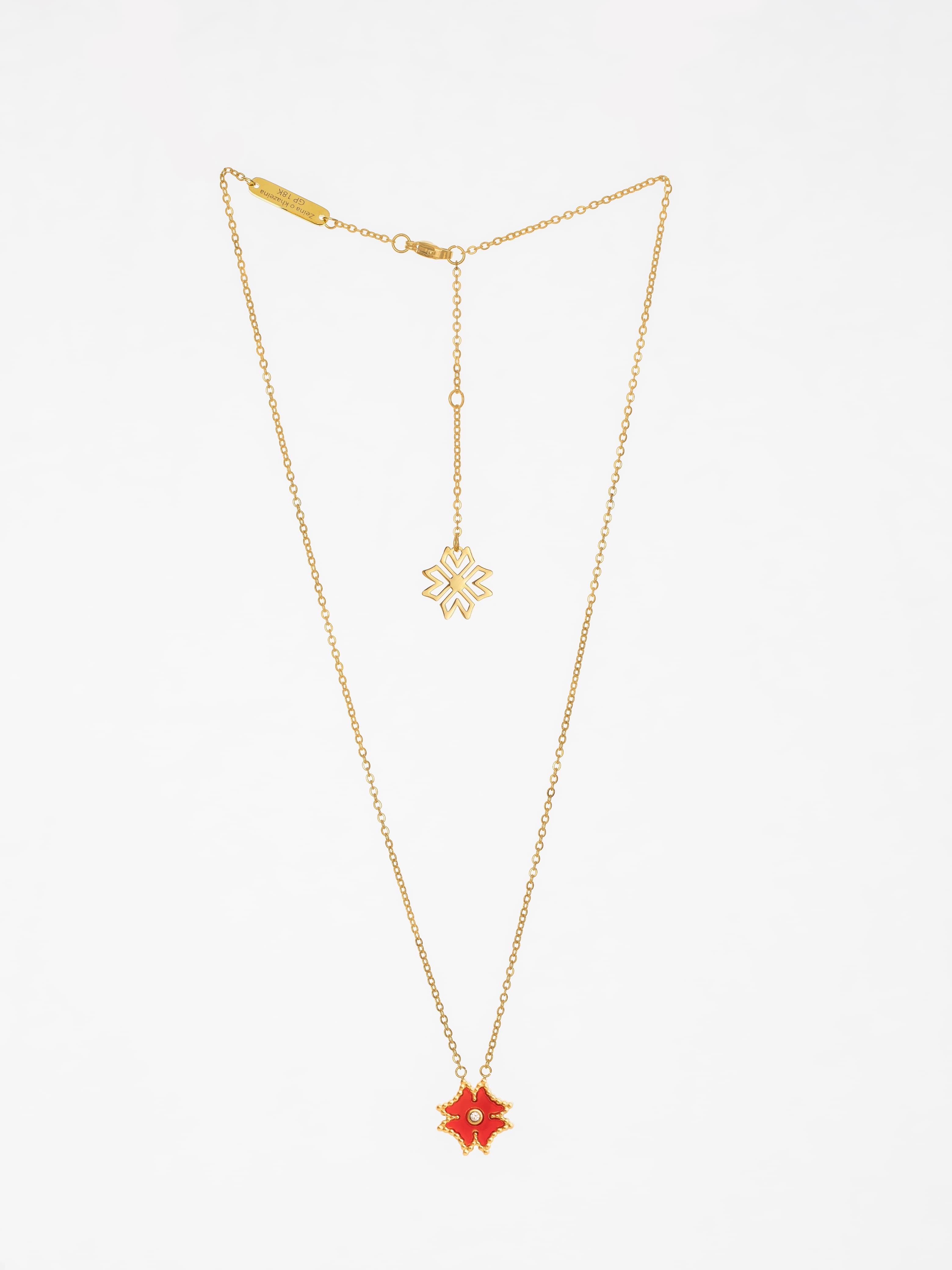 Zok Eternity Flower Necklace Adjustable UAE