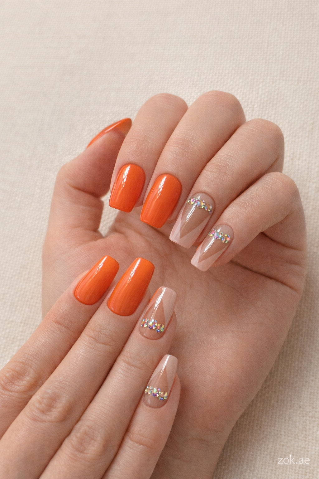 Press On Nails 023 Trendy Design UAE ZOK