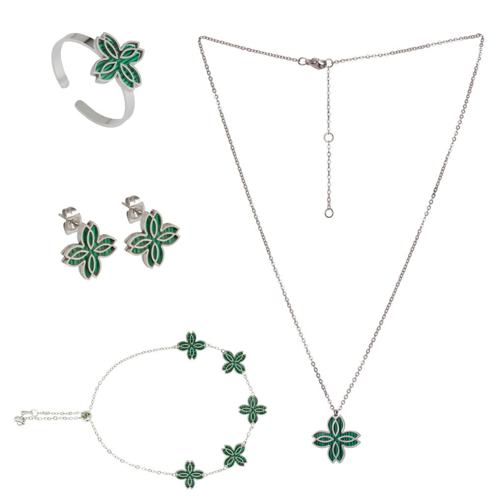 Zeina Signature Set Gold Malachite Necklace UAE
