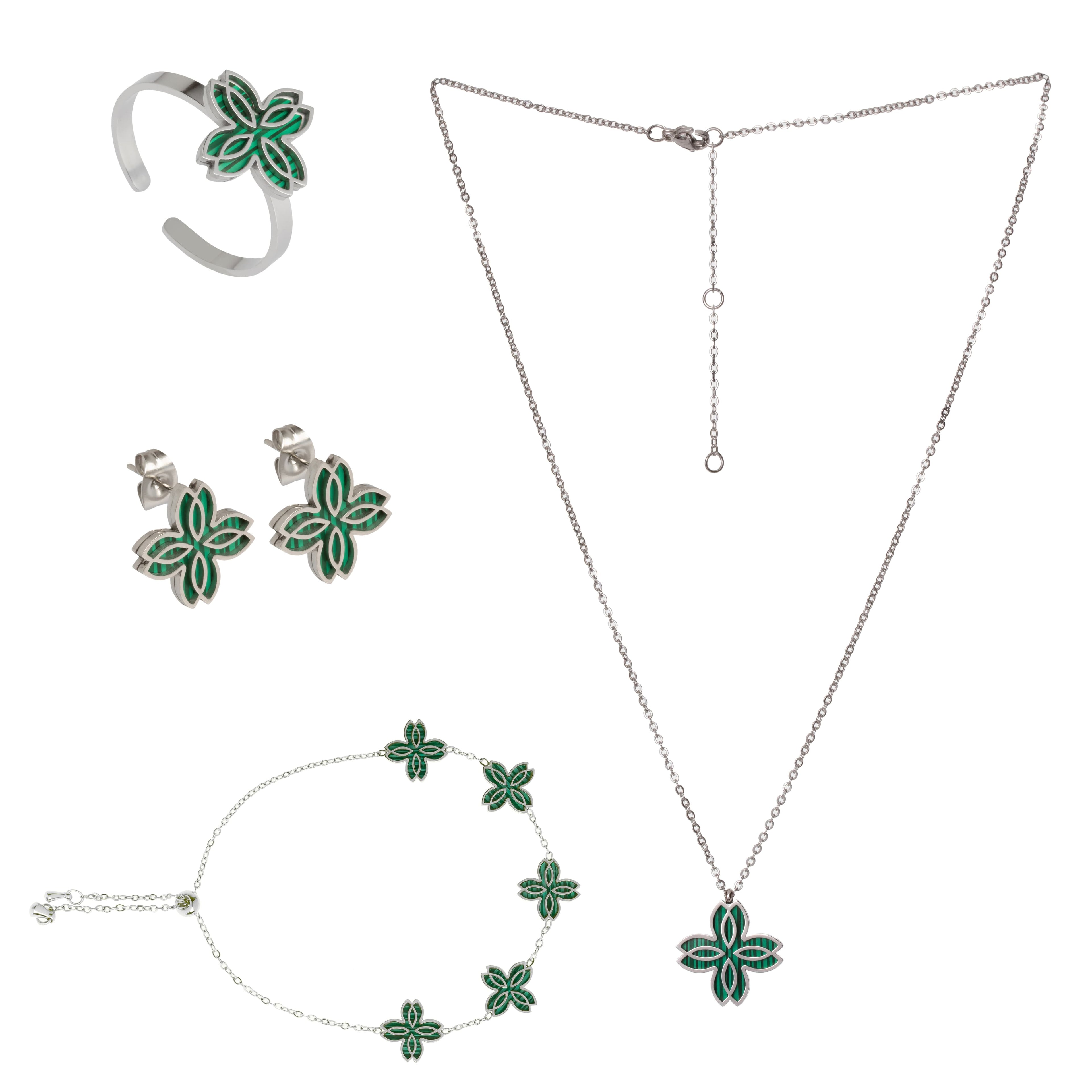 Zeina Signature Set Gold Malachite Necklace UAE