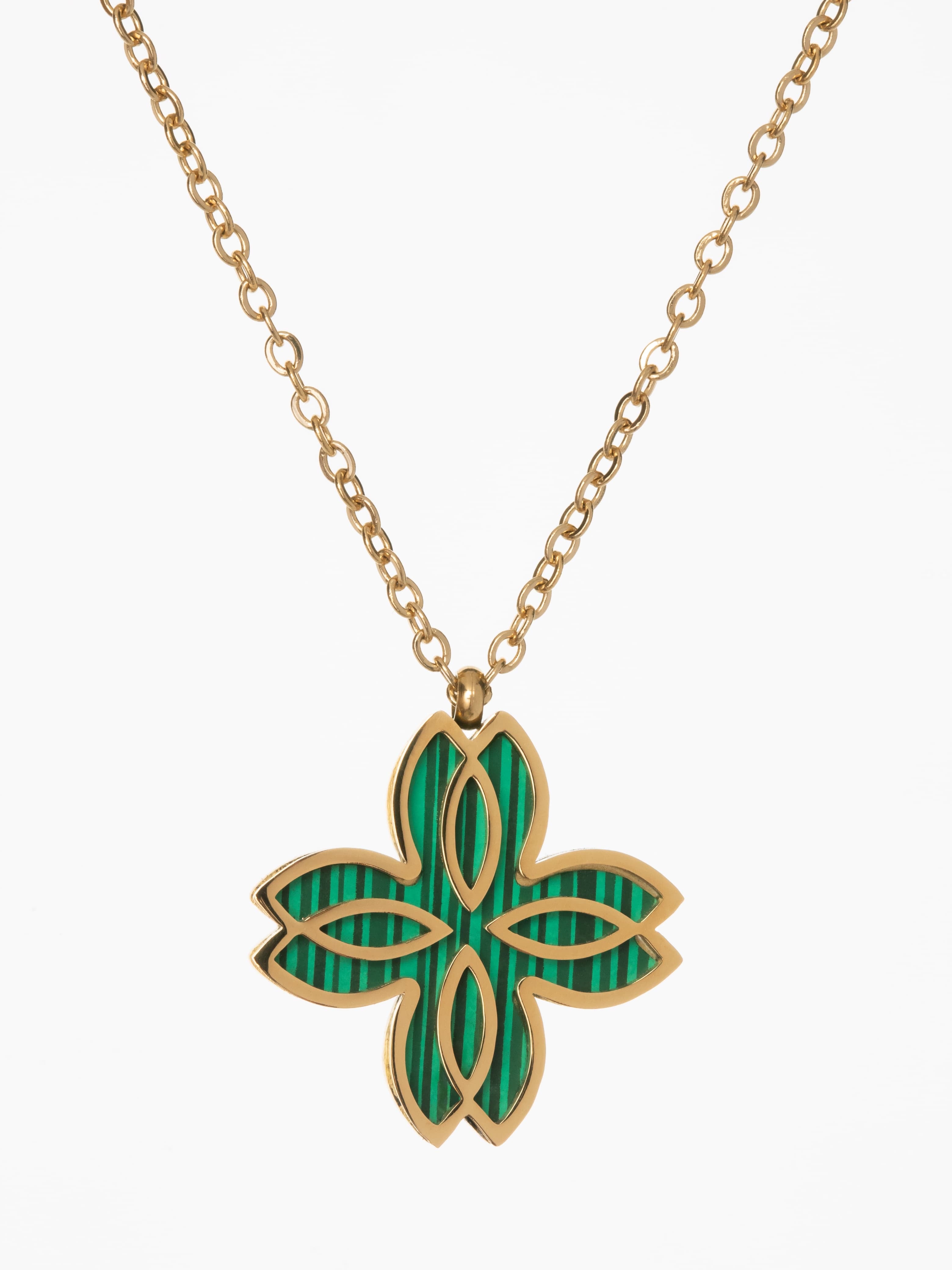 Zeina Flower Pendant Lifestyle Shot UAE