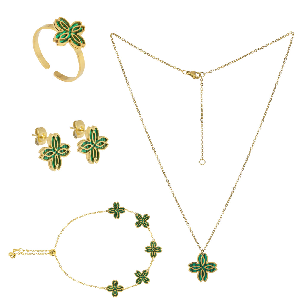 Zeina Signature Single Flower Jewelry Set UAE