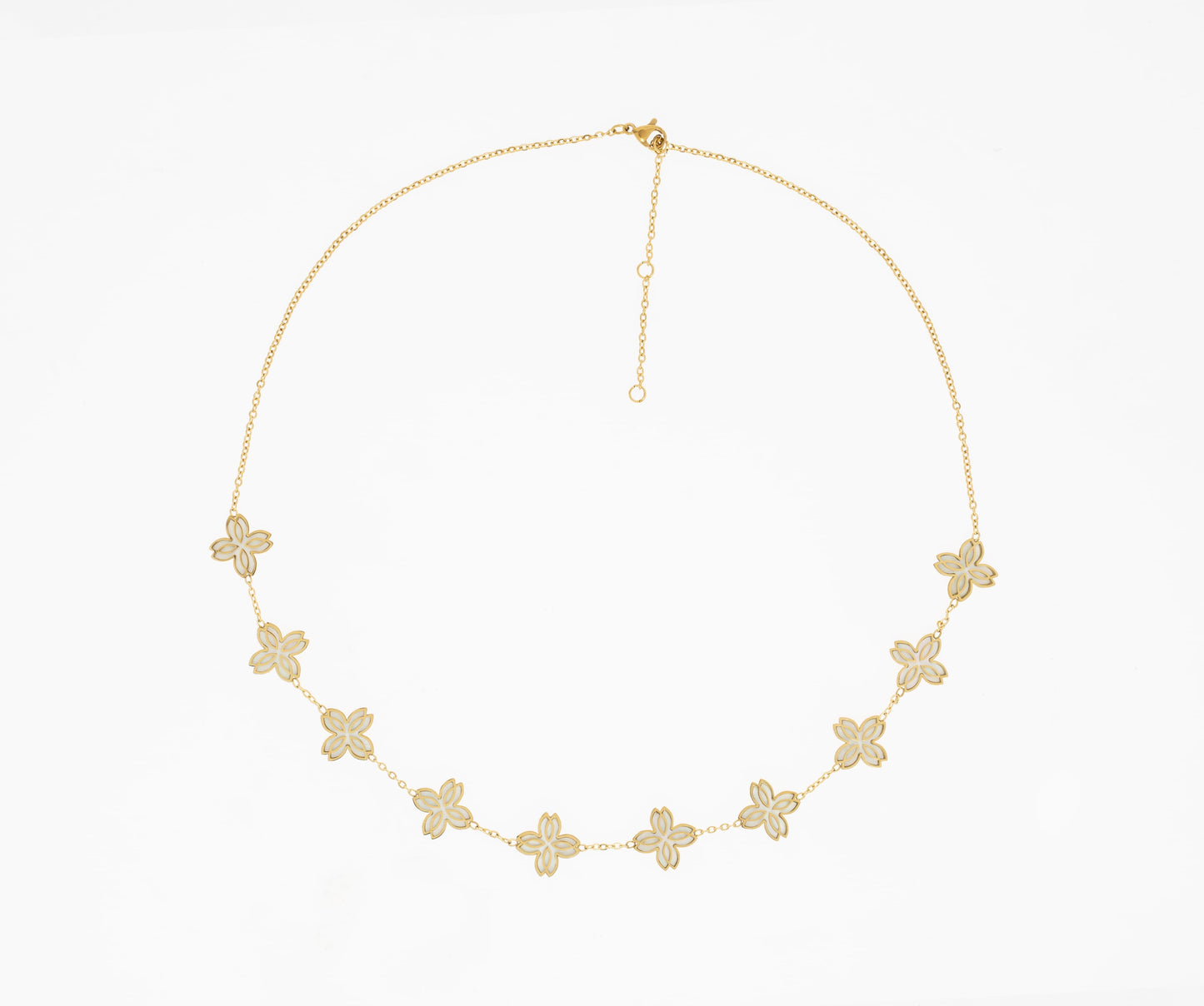 Zeina 10 flowers necklace