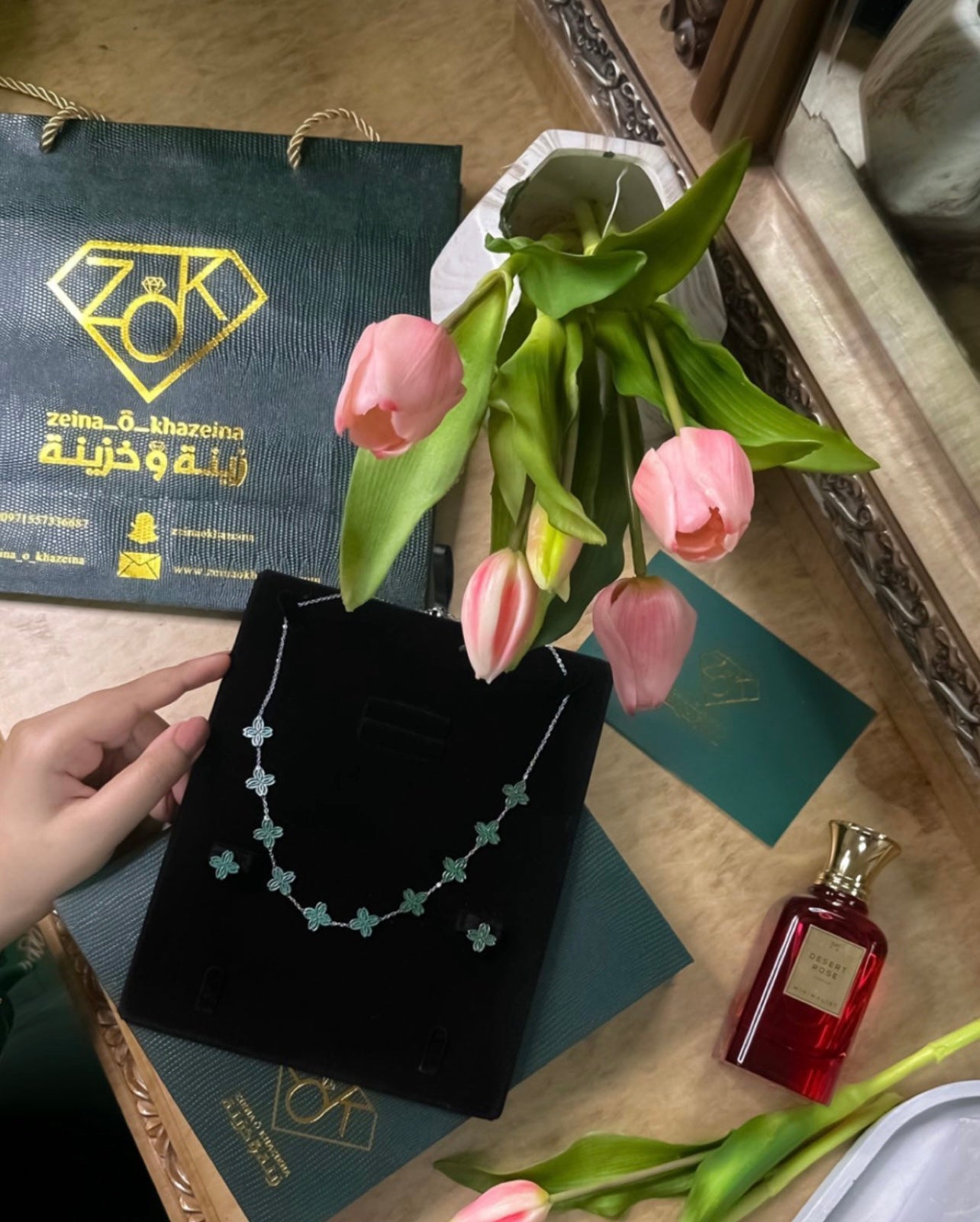 Zeina Jewelry Set Close Up Detail UAE